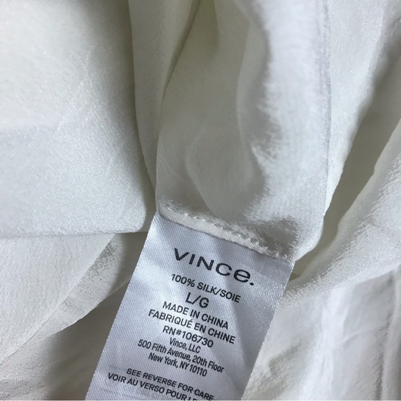 Vince White Silk Blouse - Picture 7 of 7